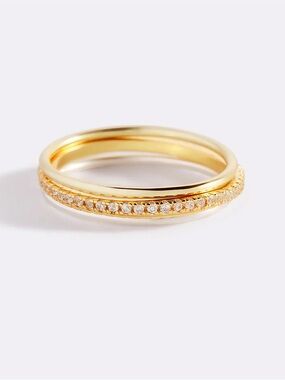 Mint & Lily Gold and Silver Stacking Ring Set 6